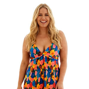 ZARA 2pc Multicolor Summer Floral Pleated Top & Pleated Pants size L